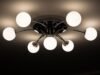 Lampe de plafond avec 8 ampoules blanches
