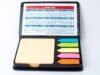 Agenda 2014 avec post-it colorés et carnet dans un étui ouvert